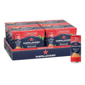 San Pellegrino Aranciata Rossa Orange Blood Orange Fizzy Drink 330ml 24 Pack 518714 F