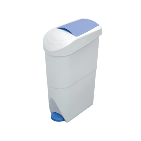 Sanitary Bin Pedal Operated 20 Litre White Blue 892015 F