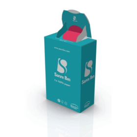 Sannibin Feminine Hygiene Flat Pack Disposal Bin 10 Pack 878171 F