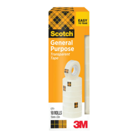 Scotch 508 Transparent Tape 15mm x 33m 10 Pack 3M91988 F