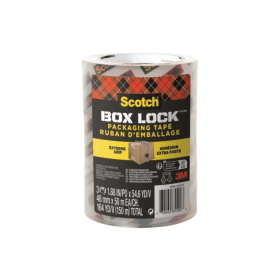 Scotch Box Lock Packing Tape 48mm x 50m Clear 3 Pack 788065 F