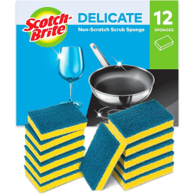 Scotch Brite Delicate Non Scratch Scrub Sponge 12 Pack 896937 F