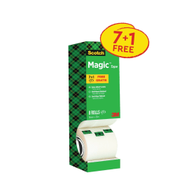 Scotch Magic Tape Tower Pack 19mm x 33m 8 Pack 446544 F
