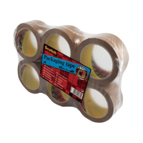 Scotch Packaging Heavy Duty Tape 50mm x 66m Brown 6 Pack 279158 F