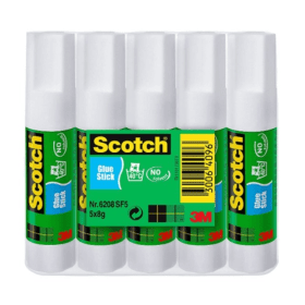 Scotch Permanent Glue Stick 8g 5 Pack 760777 F