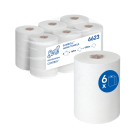 Scott Control Hand Towel Rolls 165m 1 Ply White 6 Pack 828638 F