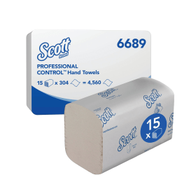 Scott Control Hand Towels Interfold 215mm x 210mm 1 Ply White 4560 Pack 289470 F