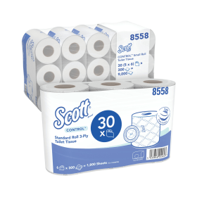 Scott Control Toilet Roll 3 Ply 300 Sheets 30 Pack 850197 F