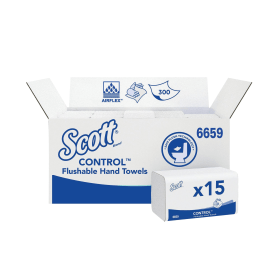 Scott Interfolded Performance Hand Towels 210mm x 215mm 1 Ply White 4500 Pack 453513 F