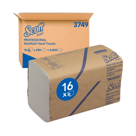 Scott Multifold Hand Towels 240mm x 200mm 1 Ply White 4000 Pack 573347 F