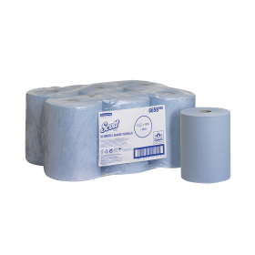 Scott Slimroll Hand Towel Roll 165m 1 Ply Blue 6 Pack 406841 F