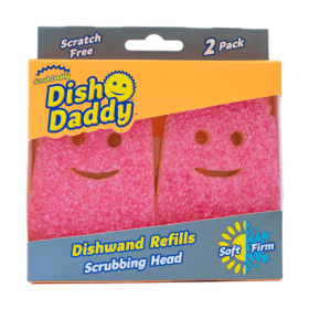 Scrub Daddy Dish Daddy Wand Refills Pink 2 Pack