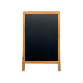 Securit Duplo Double sided Pavement Chalkboard with Lacquered Teak Frame 570mm x 68mm x 895mm SBDW TE 85 795521 F