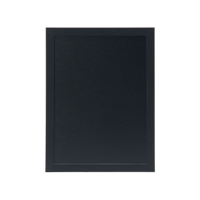 Securit Woody Chalkboard with White Chalk Marker and Mounting Kit 300mm x 10mm x 400mm Black 795517 F