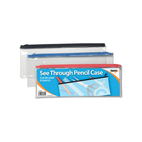 See Through Pencil Case 330mm x 125mm 12 Pack 523457 F