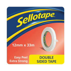 Sellotape Double Sided Tape 12mm x 33m White 8 Pack 830453 F