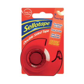 Sellotape Double Sided Tape and Dispenser Clear 15mm x 5m 112563 F