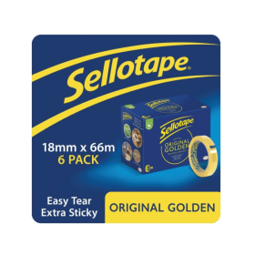 Sellotape Original Tape 18mm x 66m Golden 16 Pack 282559 F