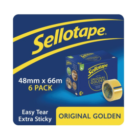 Sellotape Original Tape 48mm x 66m Golden 6 Pack 282562 F