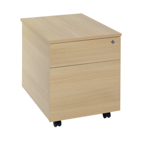 Serrion 2 Drawer Mobile Pedestal 434x580x525mm Ferrera Oak 392618 F