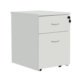 Serrion Eco 18 2 Drawer Mobile Pedestal 434mm x 580mm x 525mm White 575472 F