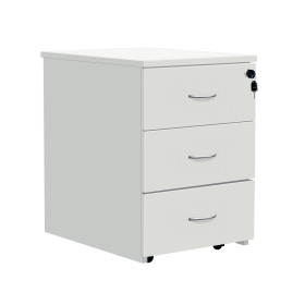Serrion Eco 18 3 Drawer Mobile Pedestal 434mm x 580mm x 525mm White 575475 F