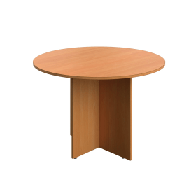 Serrion Leg Round Boardroom Table 1100x730mm BCH Silver KF800243 894250 F