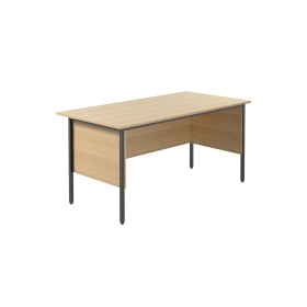 Serrion Rectangular 4 Leg Desk with Modesty Panel 1500mm x 750mm x 730mm Ferrera Oak 384435 F