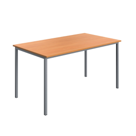 Serrion Rectangular Multipurpose Table 1400mm x 800mm x 730mm Beech Silver 894252 F