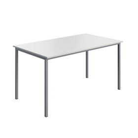 Serrion Rectangular Multipurpose Table 1400mm x 800mm x 730mm White Silver 894234 F