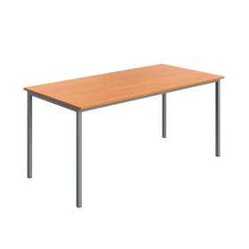 Serrion Rectangular Multipurpose Table 1600mm x 800mm x 730mm Beech Silver 894251 F