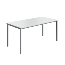 Serrion Rectangular Multipurpose Table 1600mm x 800mm x 730mm White Silver 894237 F
