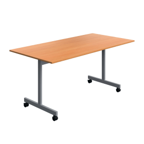 Serrion Rectangular Tilt Table 1600mm x 800mm x 730mm Beech Silver 896572 F