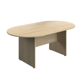 Serrion Wooden Boardroom Table 1800x1000x730mm Oak 894072 F