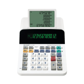 Sharp EL1501 Paperless Printing Calculator White 607262 F