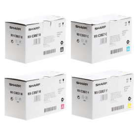 Sharp MX C30GT Multipack Full Set of 4 Toner Cartridges Original