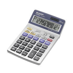 Sharp Semi Desktop Tax Calculator 12 Digit White 135958 F