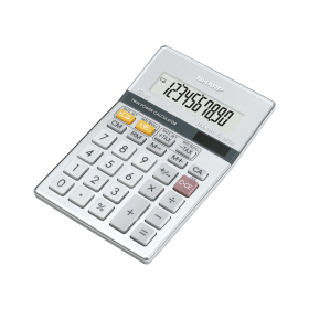 Sharp Silver 10 Digit Semi Desktop Calculator Silver 178283 F