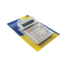 Sharp Silver 8 Digit Semi Desktop Calculator Silver 118220 F