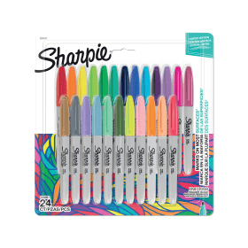 Sharpie Permanent Colouring Markers Fine Tip Assorted 24 Pack 918339 F