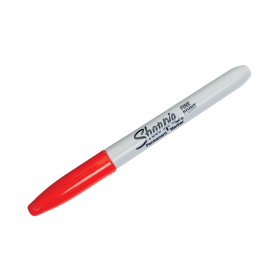 Sharpie Permanent Marker Fine Tip Red 12 Pack 108599 F