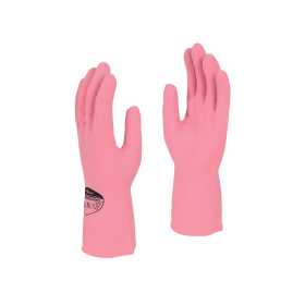 Shield Latex Rubber Household Gloves 300mm Pink Large 12 Pack 916875 F