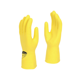 Shield Latex Rubber Household Gloves 300mm Yellow Large 12 Pack 916873 F
