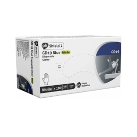 Shield Powder Free Nitrile Gloves Blue XL 100 Pack 372843 F