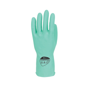 Shield Rubber Household Gloves 0.33mm 30cm Green Medium 12 Pack 447665 F