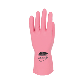 Shield Rubber Household Gloves 0.33mm 30cm Pink Medium 12 Pack 447666 F