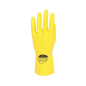 Shield Rubber Household Gloves 0.33mm 30cm Yellow Medium 12 Pack 447667 F