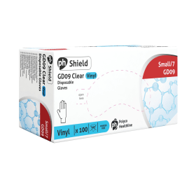 Shield Vinyl Powder Free Gloves Clear S 100 Pack 372869 F