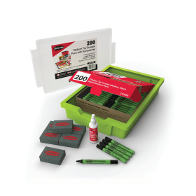 Show me Dry Wipe Classroom Tray Kit Black 448197 F