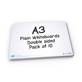Show me Drywipe Boards Plain Plain A3 10 Pack 885216 F